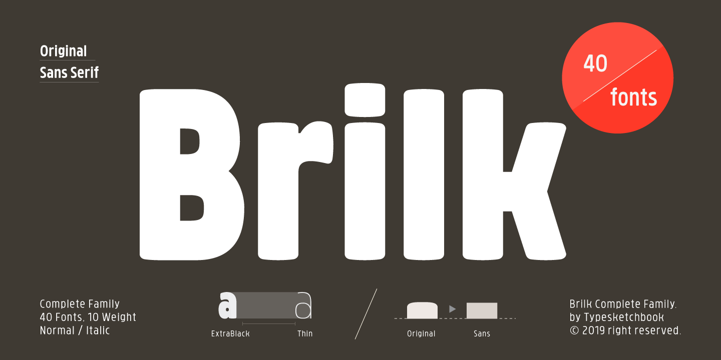 Brilk Thin Font preview